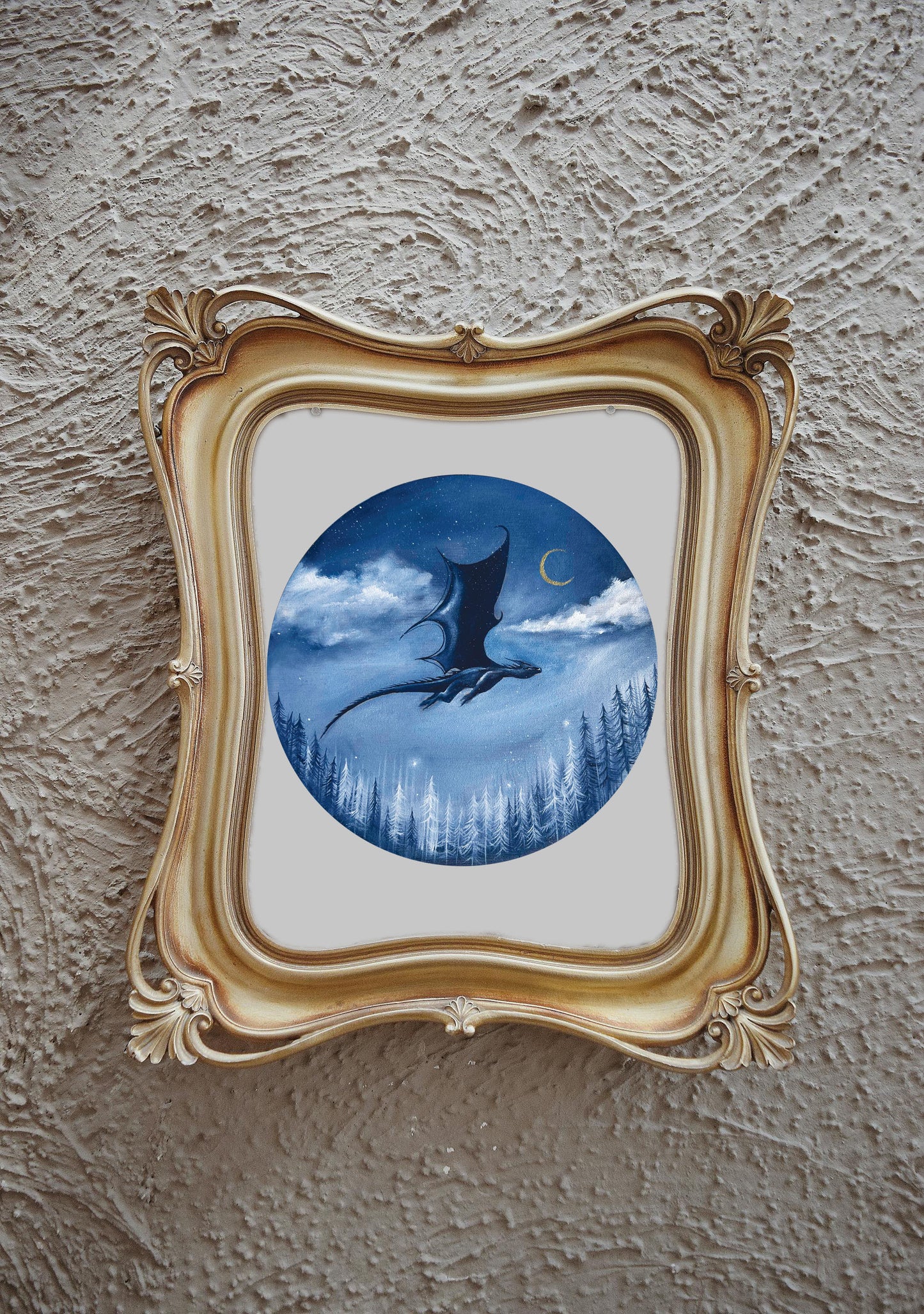 New Dragon & Moon Print