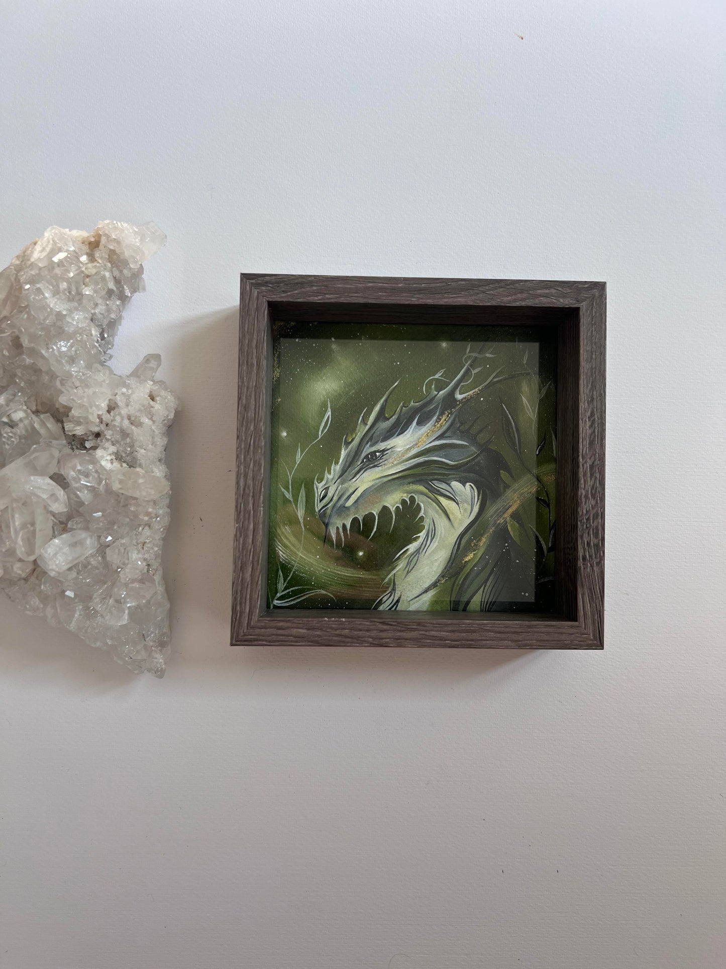 Wooden Frame with Dragon Painting