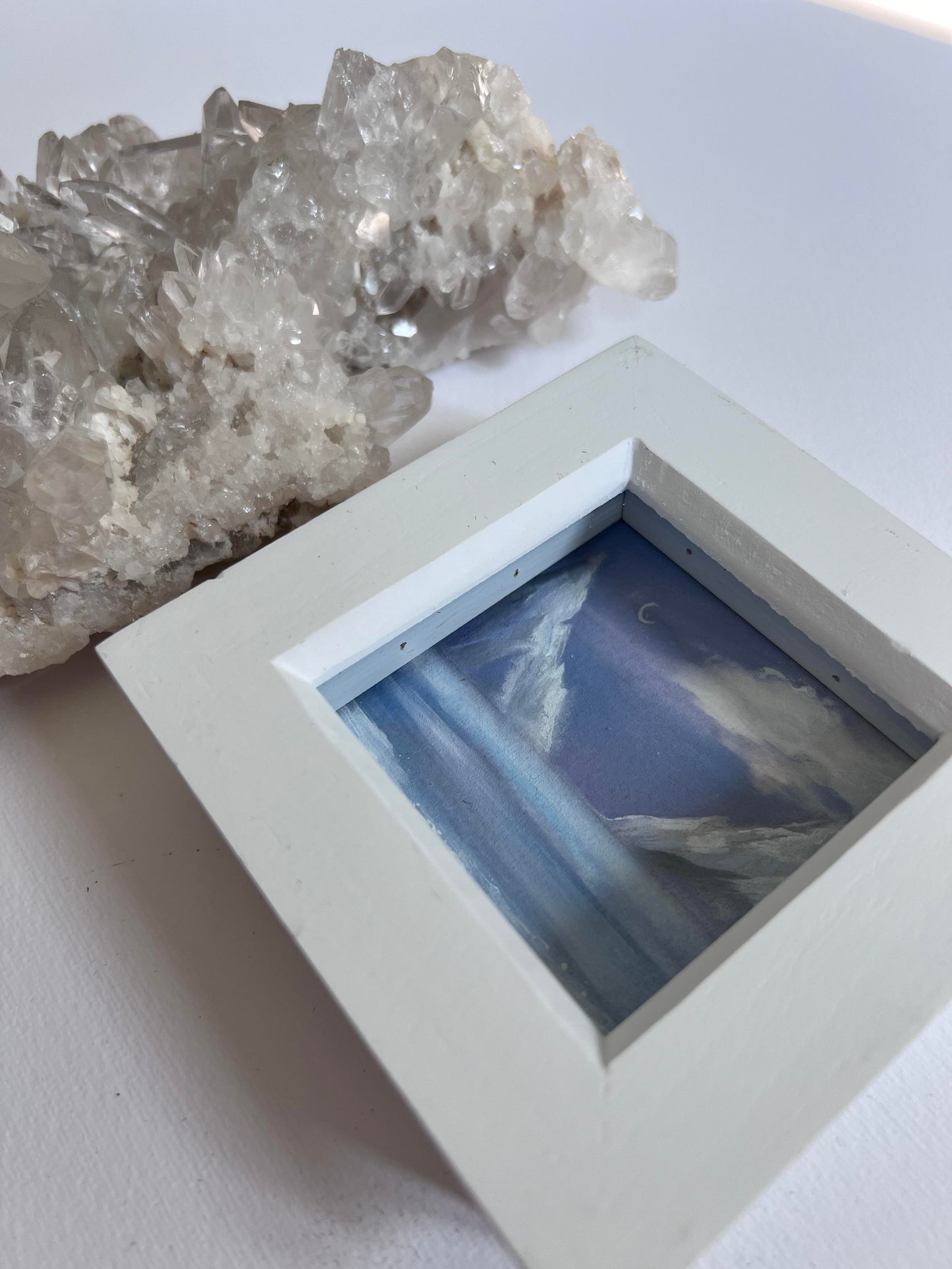 White Frame with Mountain Painting