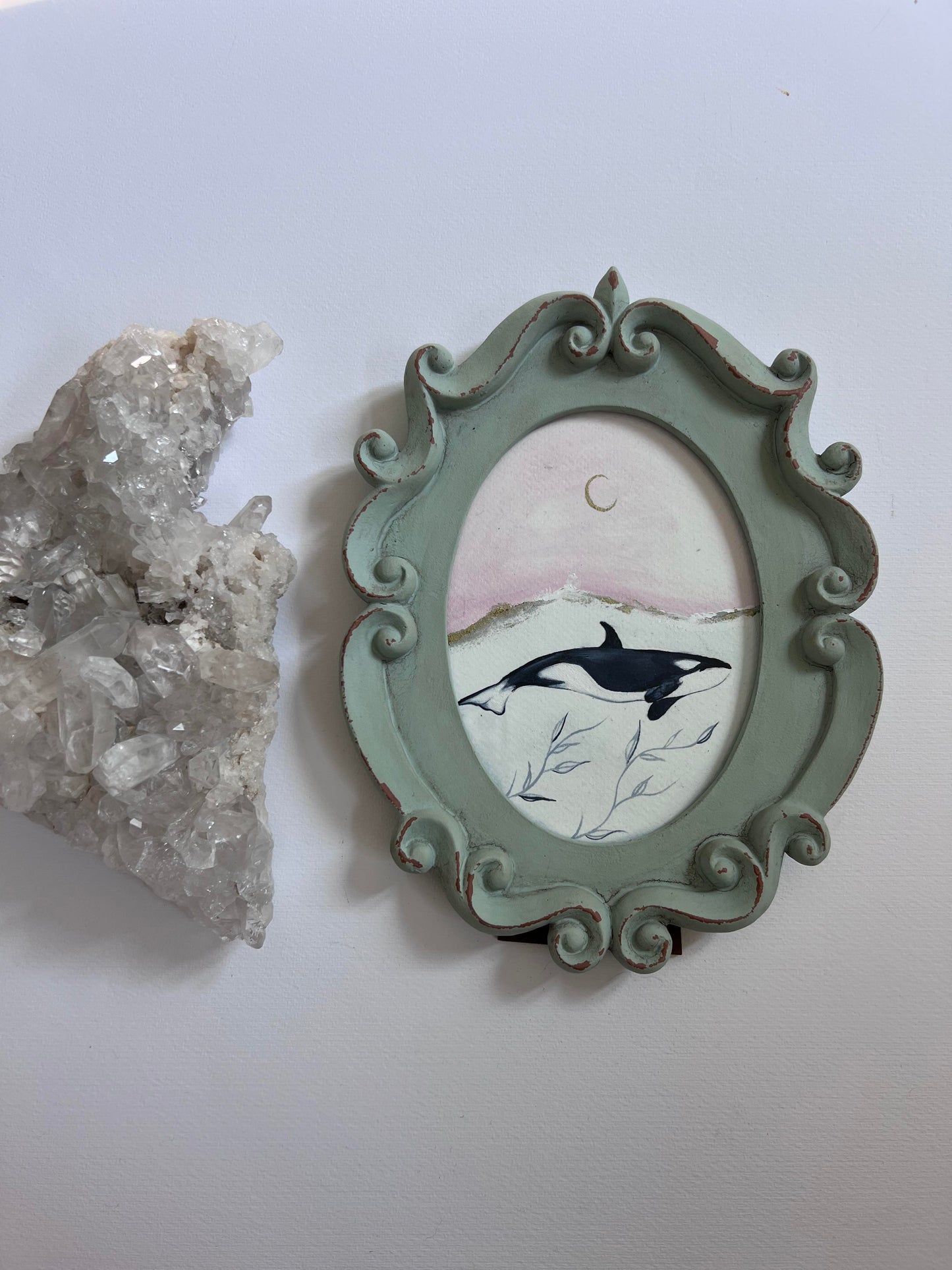 Ornate Frame with Orca Painting