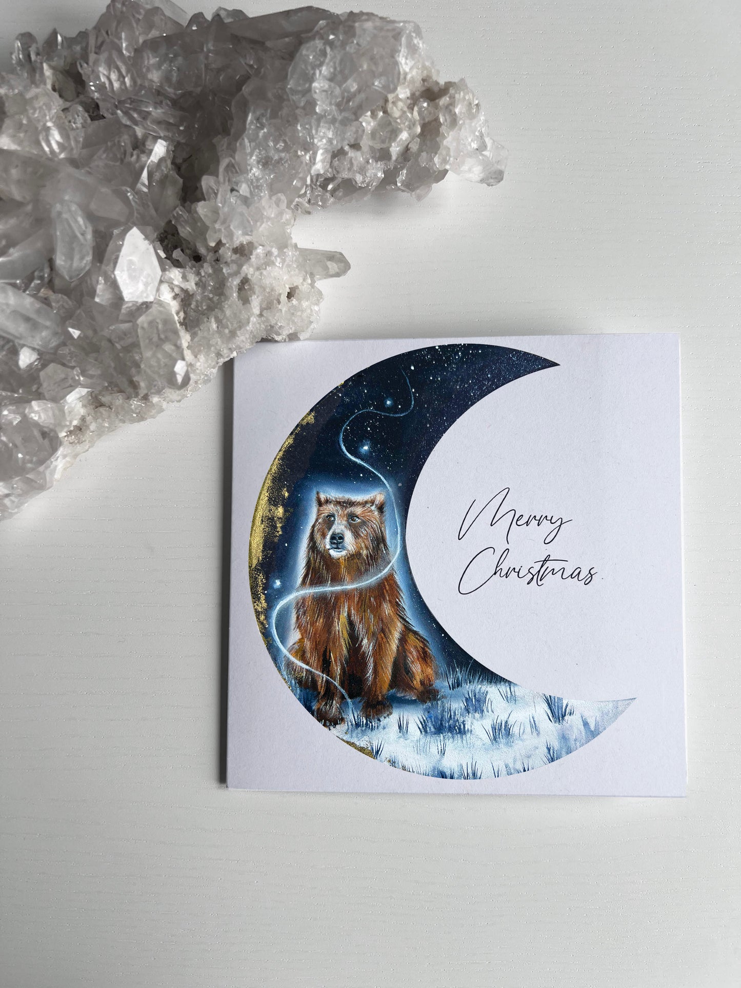 Christmas Bear Moon Card