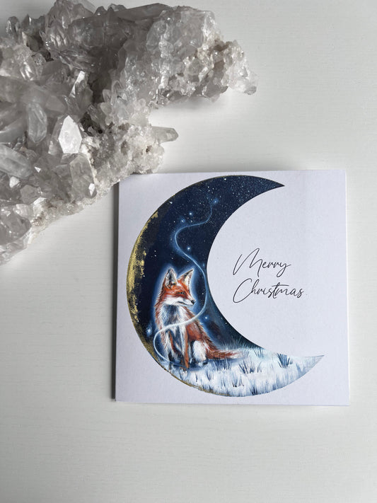 Christmas Fox Moon Card