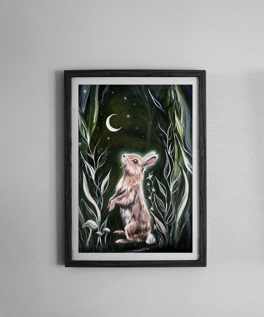 Woodland Art Print - Rabbit