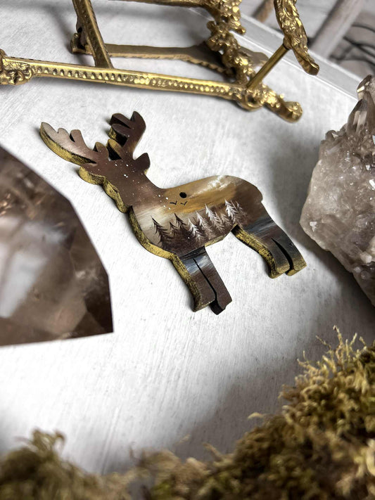 Hand Painted Reindeer Decoration