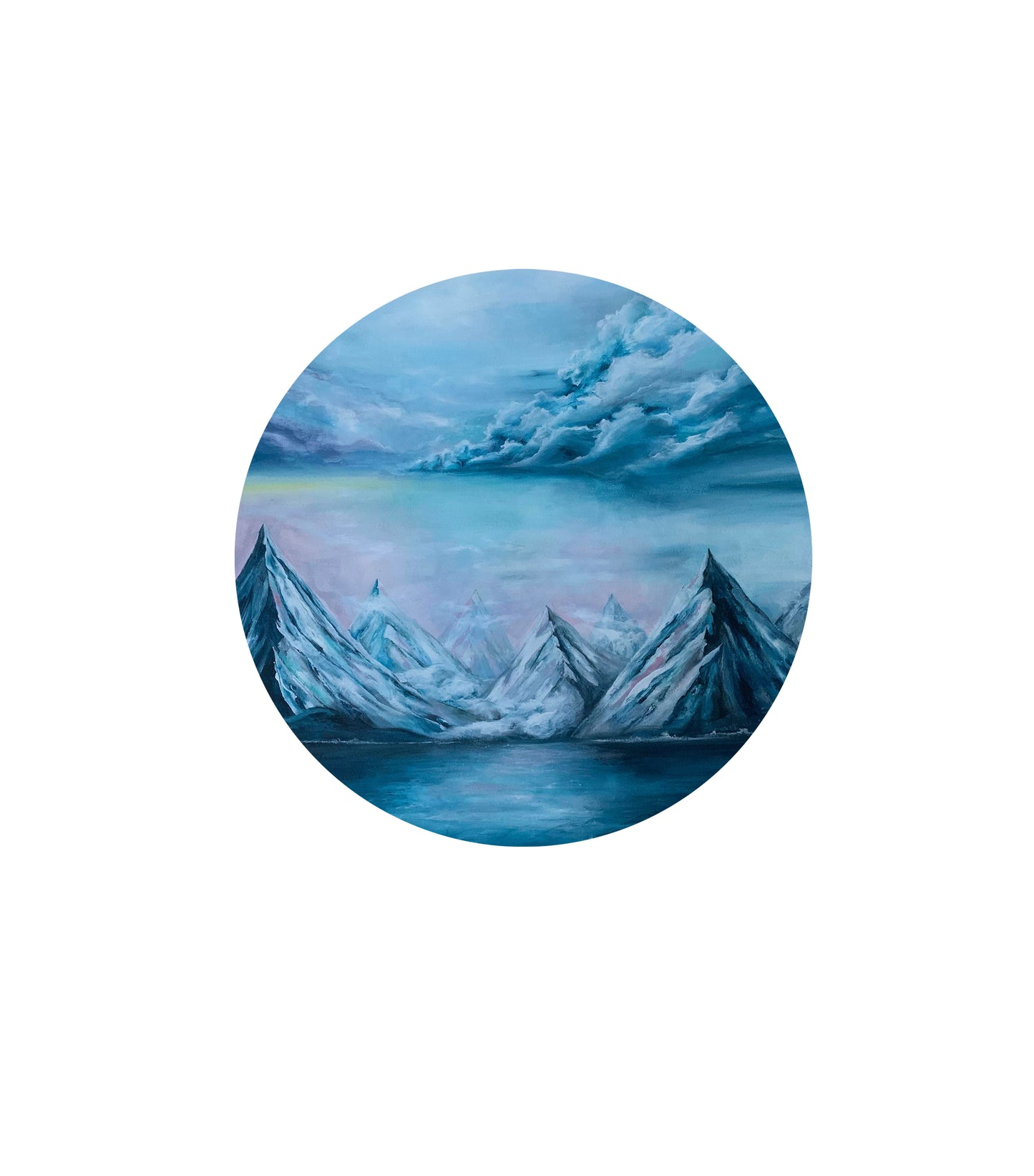 Mountain Circle Art Print