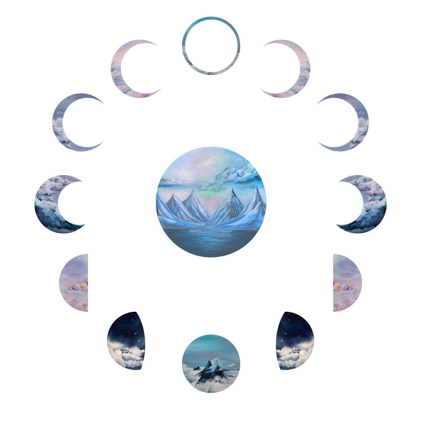 Moon Cycles Art Print