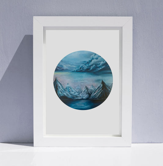 Mountain Circle Art Print